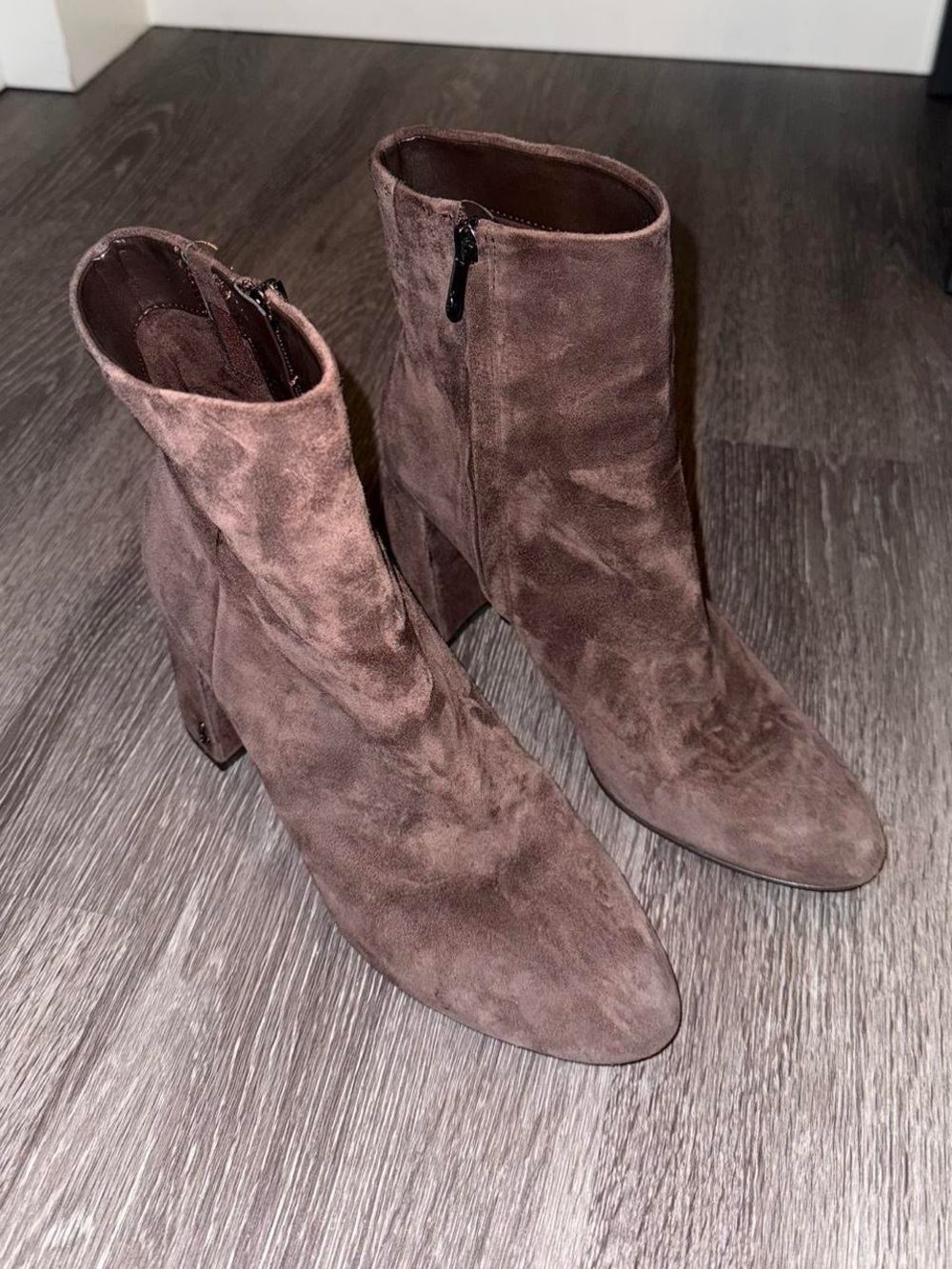 Sam Edelman Brown Suede High Heel Ankle Boots